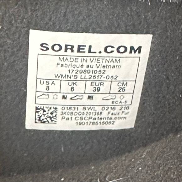 Sorel Women's Boots Tivoli High II Quarry Black Houndstooth Size 8 Snow Winter - Picture 3 of 10